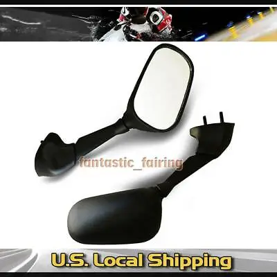 US Black Side Rear View Mirrors Fit For Yamaha YZF-R1 2007-2008 YZF R6 2006-2007 • $25.95
