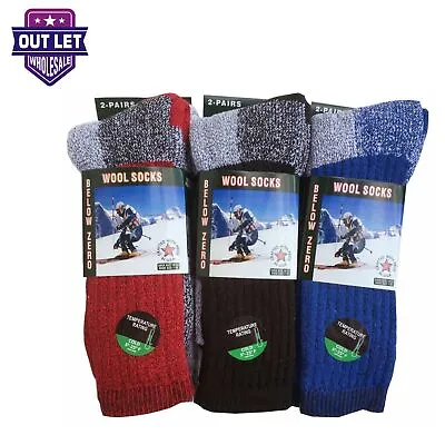 6 Pairs Men Merino Wool Socks Thermal Socks Insulated Cold Weather Winter Socks • $20.49