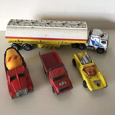 MATCHBOX Lesney Superfast No. 19 Cement Truck 1976 And Some Other Toy Cars • £5.99