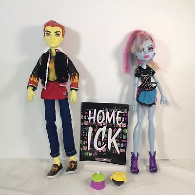 Monster High Home Ick  Abbey Bominable & Heath Burns Dolls • $49.48