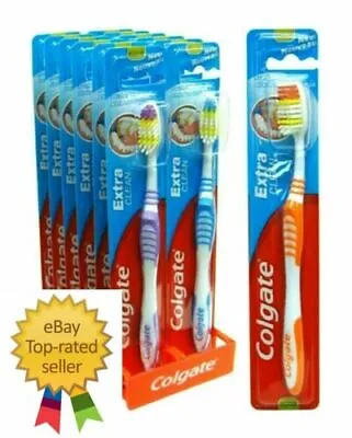 1pc Colgate Extra Clean Toothbrush Medium Bristles Soft Grip Tooth Brush Sealed  • £1.99