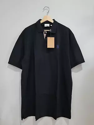 NEW Burberry London England Men Short Sleeve 3XL Polo Embroidered Blue Shirt • $115