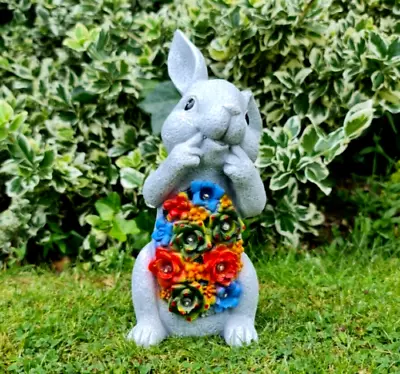 Garden Ornament Large Solar Powered Decorative Rabbit Animal Light Up Decor • £10.95