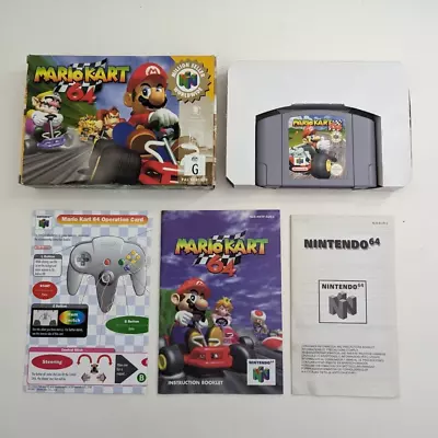 VG! Genuine Nintendo 64 N64 Game Mario Kart PAL AUS Complete CIB Boxed Million • $199