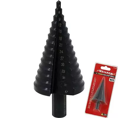 Neilsen Step Drill HSS Steel Titanium Cone Bit Hole Metal Cutter Tool 4 ? 42mm • £12.89