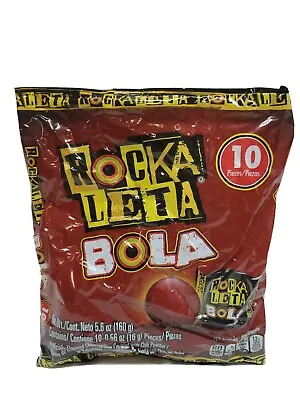 Rockaleta Bola Chewing Gum W/chili Powder 10ct Bag 5.6oz • $8.99