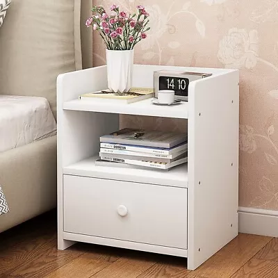 Bedside Tables Side Table Nightstand Storage Drawer Shelf Bedroom • $58.95