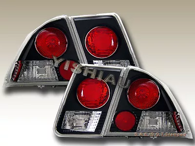 Fit For 01 02 03 04 Honda Civic Tail Lights Black 4 Pcs Sedan • $75.99