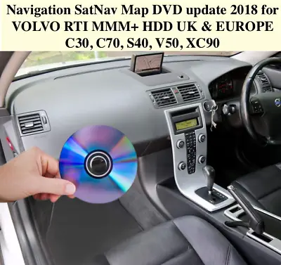 Navigation SatNav Map DVD Update 2018 For VOLVO RTI MMM+ HDD UK & EU - S40 V50 • $25.25