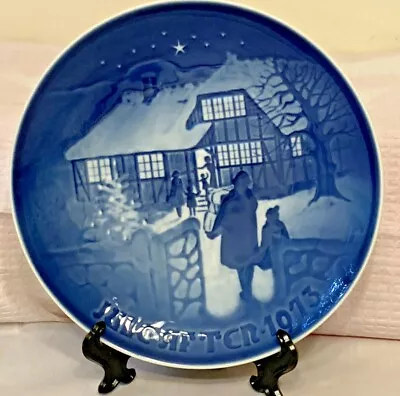 B&G 1973 Blue CHRISTMAS Plate  “Country Christmas” Bing & Grondahl • $6.99