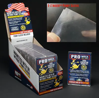 PRO MOLD 3rd Generation W/ Sleeve Magnetic Card Holders One Touch - MADE IN USA! • $3.59