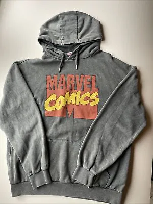 £12.99 • Buy Marvel Comics Grey Hoodie Classic Logo Washed Grey Hoodie. Size Medium