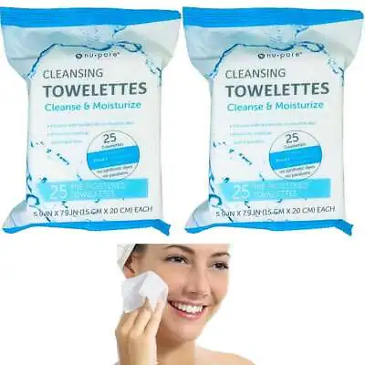 50ct Nu-pore Cleansing Towelette Moisturize Cleanse Makeup Make Up Remover Wipes • $13.93