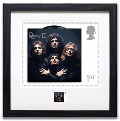 Queen II Album Framed Royal Mail 75/500 Stamp Enlargement Hand Numbered (2020) • £395