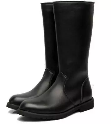 Mens Knee High Military Riding Waterproof Equestrian Zip Dress  Boots • $54.99