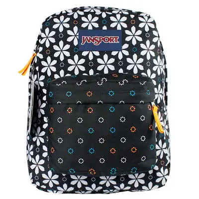 Jansport Superbreak Black Floral Geo Backpack T50101W • £38.57