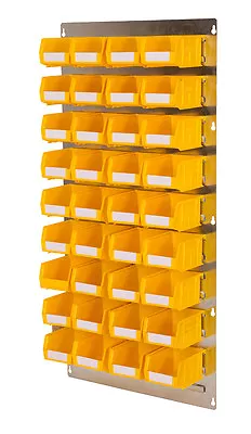 Louvre Panel Bin Kit 18 - Heavy Duty Steel & 36 Plastic Parts Storage Bins Boxes • £67.09