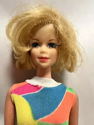 Vintage Barbie Stacey Blonde Flip Doll TNT 1969 Original Swim Suit W Hair String • $125