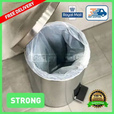 £0.99 • Buy 5L 10L 20L 40L 60L Bin Liners White Clear Black Light Medium Heavy Duty Bags
