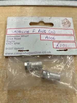 £2 • Buy F Type Plug F Connector Screw On TV Satellite Aerial RG6 CT100 Cable X 2