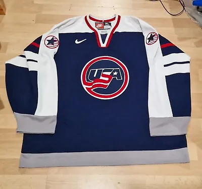 £35 • Buy IIHF Nike Team USA Vintage Ice Hockey Jersey Shirt Top - Authentic XL