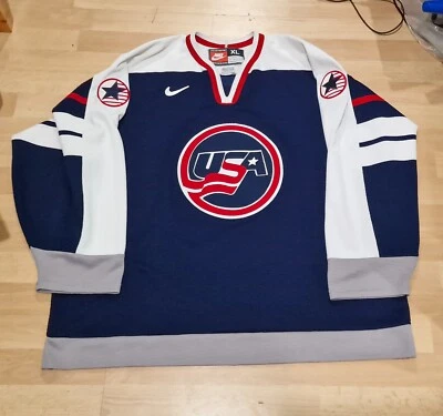 £35 • Buy IIHF Nike Team USA Vintage Ice Hockey Jersey Shirt Top - Authentic XL