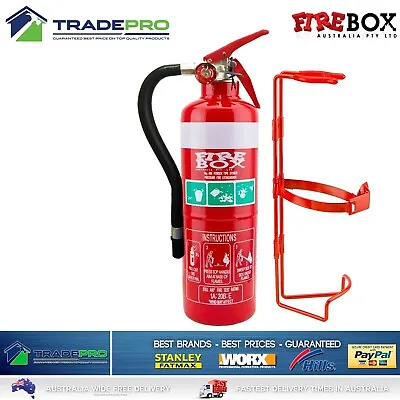 Fire Extinguisher 1kg ABE Dry Powder 1kg Hose & Bracket Car Boat Home Aust App • $39