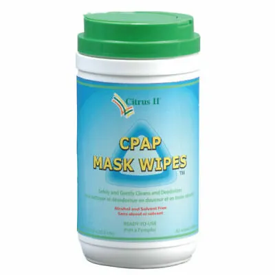 Citrus II CPAP Mask Wipes Canister Of 62 Wipes • $12.99