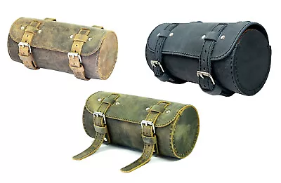 Genuine Leather Bicycle Saddle Bag Utility Tool Box Kit Vintage Handmade Stich • $22.99