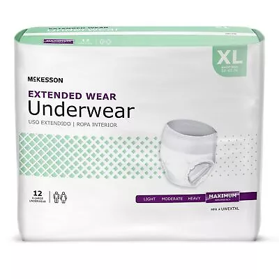 MCK- Adult Disposable Cloth Underwear Maximum Absorbency - Size XL - BG/12 • $35.30