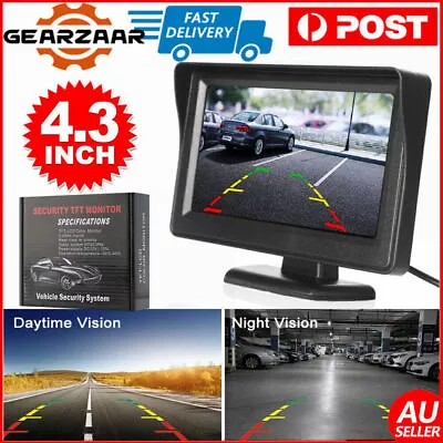 4.3  IR Reverse Reversing Rear View Kit Waterproof HD Monitor Screen W/o Camera • $21.99