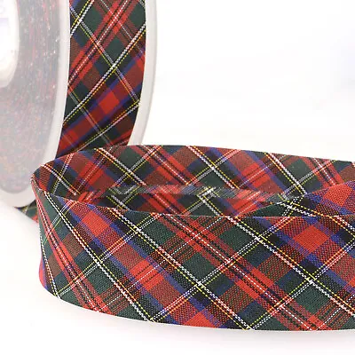 Tartan Bias Binding 30mm Polycotton Tape Per Metre Stephanoise • £2.15