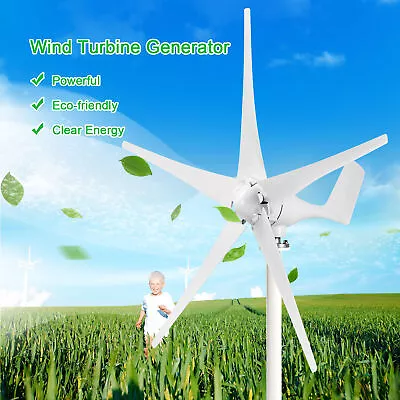 12V 5 Blades Wind Turbine Generator Charger Environmental Clean Energy Aluminum • $198.09