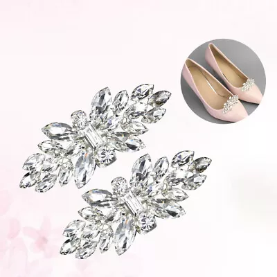 £9.31 • Buy 1 Pair Crystal Shoe Buckle Decorative Shoe Clips Shoe Clips For Wedding Shoes G