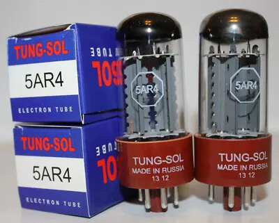 Matched Pair Tung Sol 5AR4 Rectifier Tubes Brand New In Box ! • $88.91