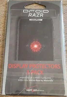 Motorola Droid Razr Display Screen Protectors  3 Pack Brand New Verizon Wireless • $9.99