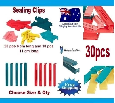 $43.69 • Buy 6/10/20/30 IKEA Bevara Plastic Food Storage Bag Sealing Clips Locks Mixed Sizes