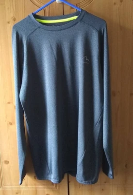 More Mile Flexi Dy Long Sleeve Running Top Grey Size Small • £2.99