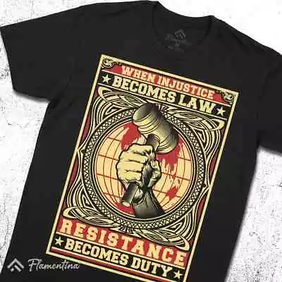 Injustice Law Resistance T-Shirt Illuminati Conspiracy World Order Judge P643 • £11.99