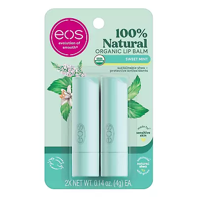 100% Natural & Organic Lip Balm Sticks- Sweet Mint All-Day Moisture Dermatolog • $8.45