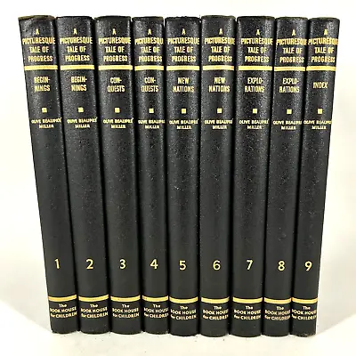 A Picturesque Tale Of Progress Complete Set Vol 1-9 By Olive Beaupre Miller 1935 • $99.99