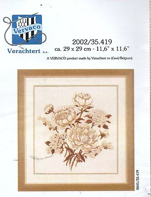 FLORAL BOUQUET Sepia Style Design - Counted X Stitch Kit - Vervaco Belgium • $22.45