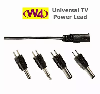 W4 Universal TV 12v Power Lead - Fits Many TV's - 37595 • £6.95