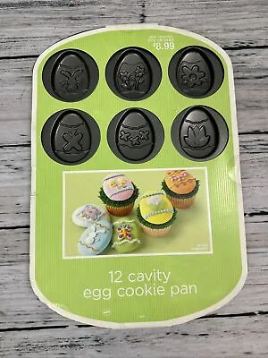 NEW Wilton Easter Egg 12 Cavity Cookie Pan Bunny Rabbit Flowers Butterfly • $9.34