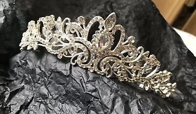 £20 • Buy Bridal Wedding Prom Silver Diamante Tiara Headress 