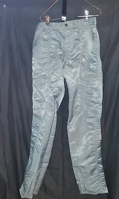Bugle Boy USA Countdown 32L Parachute Breakdance Pants 80s Nylon Zippers Grey • $79.99