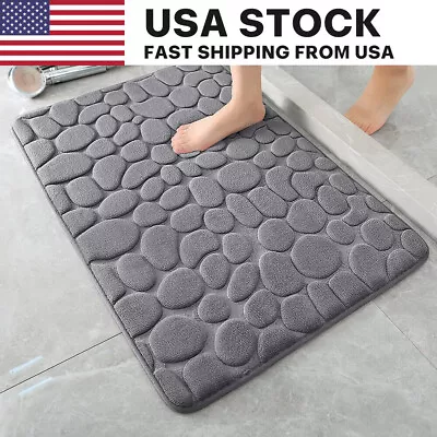 Memory Foam Bath Rug Bathroom Floor Shower Mat Carpet Non-slip Soft Absorbent • $6.99