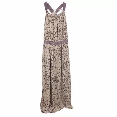 NEW W118 By Walter Baker Betsy Maxi Dress Abstract Brown Khaki Print Size Medium • $35