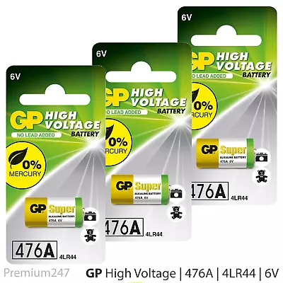 3 X GP 4LR44 6V Alkaline Long Lasting Batteries 476A A544 PX28A L1325 Long Expir • £4.69