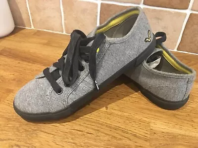 £9.50 • Buy BOYS VOI JEANS GREY PUMP SHOES SIZE 5.5 Vgc 